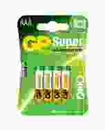 Batteri GP Super Alkaline AAA Batterier, 4-pack