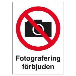 Fotografering förbjuden (skylt)