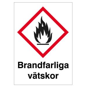 Brandfarliga vätskor (skylt)