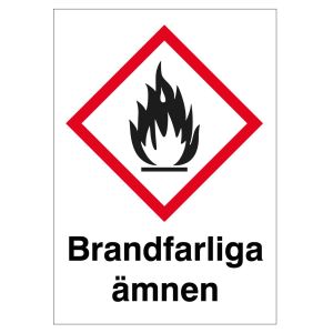 Brandfarliga ämnen (skylt)