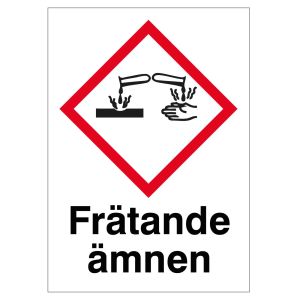 Frätande ämnen (skylt)