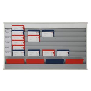 Servicemapptavla A4, bred modell med 6-fack