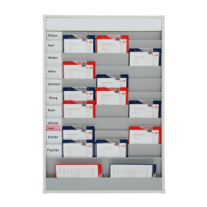 Servicemapptavla A4, smal modell med 10-fack