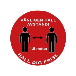 Golvdekaler Håll avstånd, 10 st
