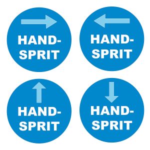 Golvdekaler Handsprit , 4 st