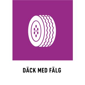 Däck med fälg (skylt)
