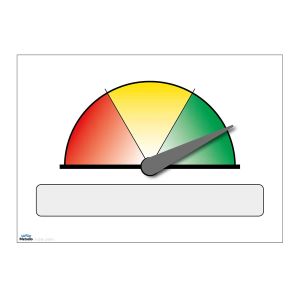 Mätare grön/gul/röd, med visare, A3, A4, A5, eller minimätare - A8