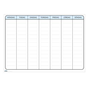 Veckoschema Måndag-Söndag, A3