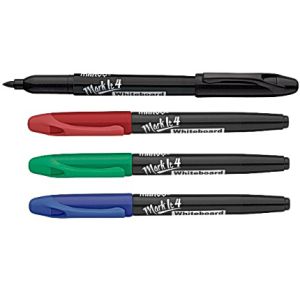 Färgstark Whiteboardpenna Lättsuddad, 4-pack