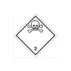 Farligt Gods-etikett Toxic Gas, 250 st