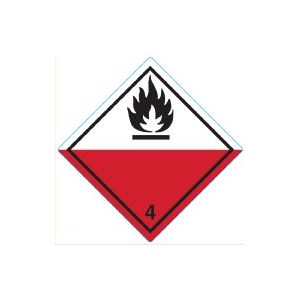 Farligt Gods-etikett Spontaneosly combustible, 250 st