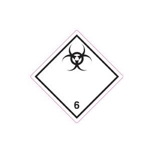 Farligt Gods-etikett Infectious Substance, 250 st