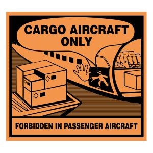 Farligt Gods-etikett CARGO AIRCRAFT ONLY, 500 st
