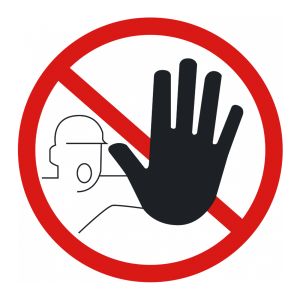 Golvmarkering "Obehöriga äga ej tillträde" med Halkskydd