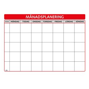 Månadsplanering A4