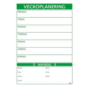 Veckoplanering & Matsedel A4