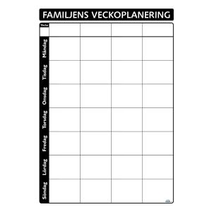 Veckoplanering familj A4