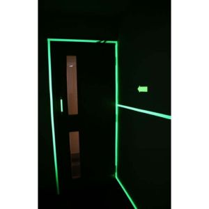 Självlysande tejp för utrymningsvägar, 50 mm