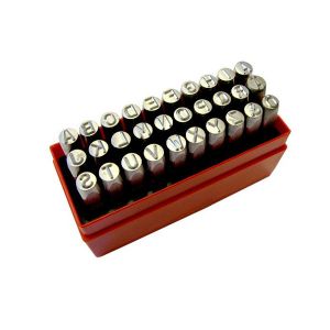 Stålstämplar Bokstavsats