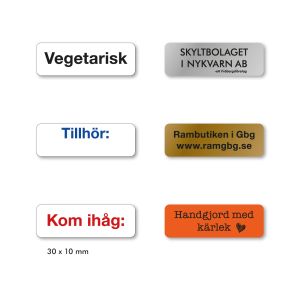 Etiketter, 30 x 10mm, 1000 st