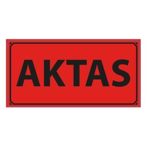 Emballageetikett "AKTAS"