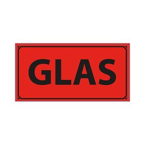 Emballageetikett "GLAS"