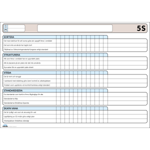 5S Checklista, A3