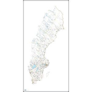 Sverigekarta Whiteboard 200 x 100 cm