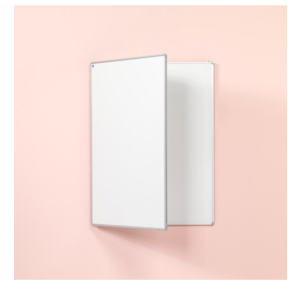 Whiteboard med 3 skrivytor, Emaljerad yta