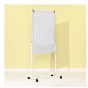 Blädderblock/Whiteboard/pinboard kombi på hjulstativ