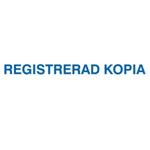 REGISTRERAD KOPIA (stämpel)