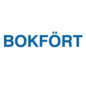 BOKFÖRT (stämpel)