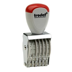 Sifferbandstämpel, 6 band (siffror)