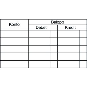 Konteringsstämpel, K2, 80x45mm