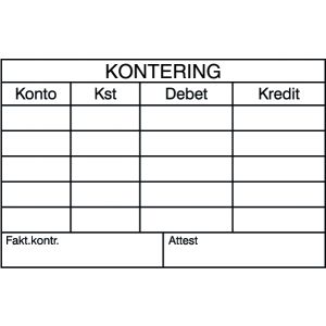 Konteringsstämpel, K9, 70x45mm
