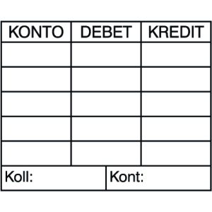 Konteringsstämpel, K8, 48x39mm
