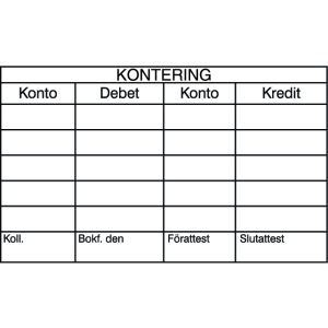 Konteringsstämpel, K5, 75x45mm