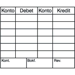 Konteringsstämpel, K6, 51x42mm