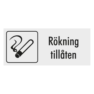 Rökning tillåten (skylt)