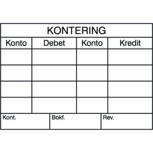 Konteringsstämpel, K1, 64x45mm