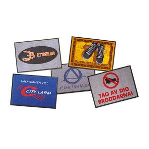 Entrématta med tryck, 85 x 115 cm