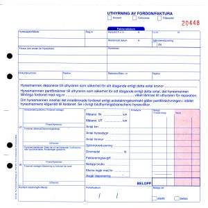 Uthyrning av fordon, 100 st