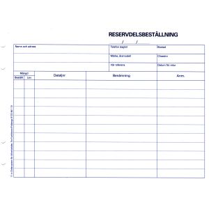 Reservdelsbeställning, 10 st