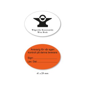 Etiketter, ovala 41 x 29 mm, 1000 st