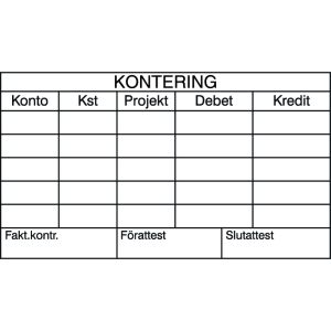 Konteringsstämpel, K7, 80x45mm