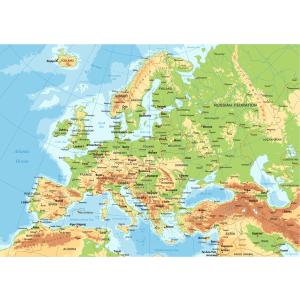 Whiteboard Karta Europa 100 x 140 cm