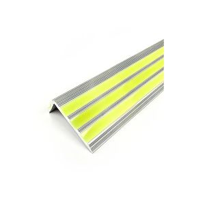 Självlysande aluprofil för trappa, grå
