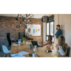 Ramlös Whiteboard med rundade hörn