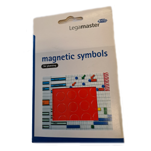 Magnetsymboler cirklar röda