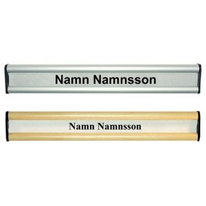 Dörrskylt Björk eller Aluminium